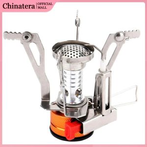 3000W Outdoor Mini Gas Stove with Piezo Camping One-piece Gas Stove Foldable Cooking Stove for Camping Hiking