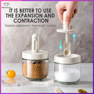 HKStorage Lọ Đựng Gia Vị Tự Thu Gọn Lọ Đựng Gia Vị Muối Glutamate Đóng Gói Phụ Trong Nhà Bếp Hộp Đựng Thìa Hộp Đựng Chống Rò Rỉ
