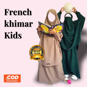 Baju set anak murah khimar french