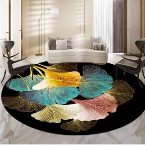 NEW !! Karpet Bulat Anti Slip Diameter 100cm/Karpet Ruang Tamu Halus Diameter 1 Meter dan Lembut