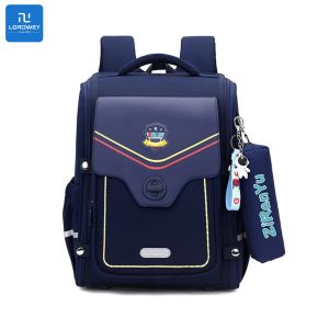 LORDWEY Astronaut Pendant Childrens Space Backpack with Pencil Case Large Capacity Schoolbag Waterproof Nylon Schoolbag