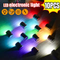【Snuggery】10Pcs Rotating Illuminated Miniature LED Button Lights Bead for Party Bar Atmosphere Decoration Mini Electronic Small Colored Lamp. 