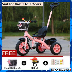 BEIQITONG YOUBUTONG Upgraded Foam Wheel Kids Tricycle Baby Walker Bicycle Childrens Ride On Bikes Toys for Kids Kanak-kanak Basikal Baby