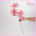 Lily Tangkai Panjang Cabang 3 Bunga Lily Tiger Lili London Heart Palsu Artficial Star Magnolia Kamboja Tanaman Dekorasi Hias Pelamaninan Hiasan Bucket Pojok Ruangan Rumah Cafe Hotel Import Premium Murah Artifisial. 
