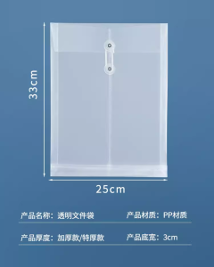 A4 Transparent Waterproof File Bag 透明防水文件袋