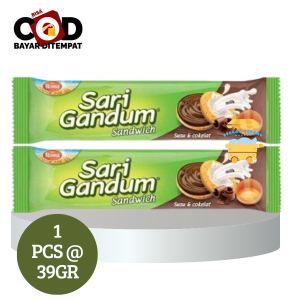 Roma Sari Gandum Sandwich Susu & Coklat 39gr Snack Cemilan Anak Sehat Murah