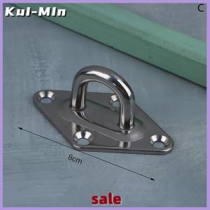 Kui-Min 1pc M5 M6 M8 M10 304Stainless Steel Ceiling Wall Mount Hook Heavy Duty Anchor Eye Plate For Boat Yoga Swing Hammocks