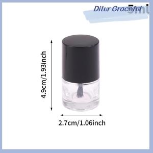 Ditur 5 10 15 ml Rỗng sơn móng tay chai mỹ phẩm container móng tay chai thủy tinh với bàn chải thủy tinh trong suốt với một nắp bàn chải