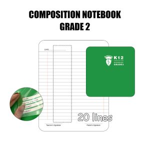 K12 Writing Notebook Bigger Size Notebook Grade 6.5"X8.5" Aesthetic Film Cover For Grade 1/2/3 80LVS