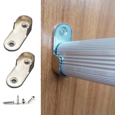 2Pcs 16mm Wardrobe Clothes Tube Support Closet Rod Pole End Bracket Thickening Holder Drop Ship