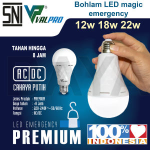 VALPRO Lampu Led Bohlam Bulb Emergency lampu LED darurat Magic Cas Charge Sentuh SNI AC DC 9w 9watt 9 watt 9 w 12w 12watt 12 w 12 watt 18w 18 w 18watt 18 watt 22w 22 w 22watt 22 watt murah termurah gratis gantungan