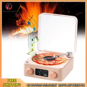 Winnereco Retro Turntable Speaker with Ambience Light Wireless Speaker Gifts for Girls Women Valentines Day