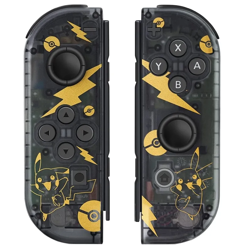 Replacement for Nintendo Switch Controller, Wireless Joycon for Switch Controllers, Joycons for Switch Nintendo with Motion Sensor/Two Motors/Wake-up and Share Function(Pikachu)