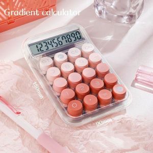 Candy Color 10/12-Digit Calculator Basic Calculator Solar Battery Round Button Big Screen Accounting Calculator