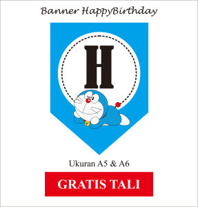COD - Banner Ulang tahun KARTUN 1Set / BuntingFlag Karakter / BuntingFlag Happy Birthday Aesthetic