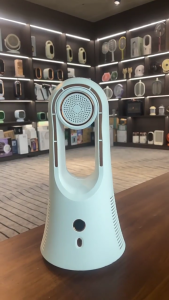 พัดลมไฟฟ้าไร้ใบพัดพัดลมชาร์จได้พัดลม USB Kipas Angin Meja 1800MAh พัดลมที่เงียบสงบพัดลมอากาศพัดลมทำความเย็น Kipas Angin Meja โต๊ะขนาดเล็ก