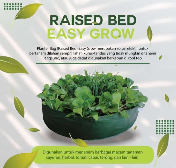 Raised Bed Planter Bag Sayuran Easy Grow Diameter 1 Meter