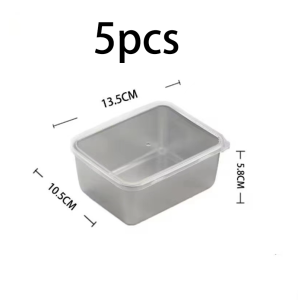 [SET 5Pcs] Food Box Isi 5pcs Stainless Kontainer Makanan Sayuran Wadah Makanan Multifungsi Stainless Steel Serbaguna Food Grade Wadah Penyimpanan
