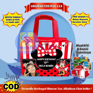 (100 PCS RESLETING) Tas Ulang Tahun Resleting Custom / Tas Ulang Tahun Resleting Anak / Tas ultah resleting muat KFC / goodie bag ulang tahun anak murah free desain gratis pakai resleting / Tas Bingkisan Ultah Anak Resleting / Goodie Bag Resleting KFC