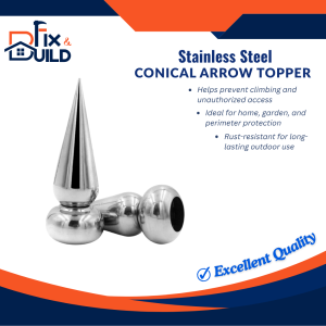 Conical Arrow 304 Stainless Steel For Railings Window Grills Security Tulis Design