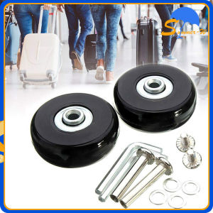 2pcs/set Roda Koper Pengganti 40 45 50mm*18mm Karet Replacement Luggage Wheel Wheels Roda Koper Replacement Pengganti