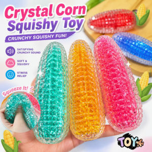 Crystal Corn Squishy Toy Crispy Corn Stress Relief Crunchy Squishy Fidget Toy for Kids Adults