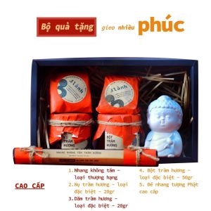 Bộ Quà Tặng Trầm Hương Phúc 3 Lành Sinh Nhật Mừng Thọ Mừng Tuổi Mong An Yên Tài Lộc Phúc Lành Trang Trí Nhà Cửa Quà Tết
