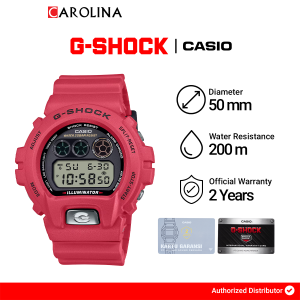 Jam Tangan Pria Casio G-Shock DW-6900TR-4D LINE 30TH ANNIVERSARY MODEL Black Dial Red Resin Band