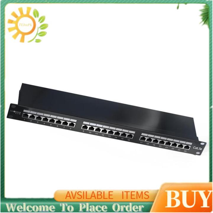 19-Inch RJ45 Port Rack Cat 5e Network Patch Panel for Network Cabinet ...