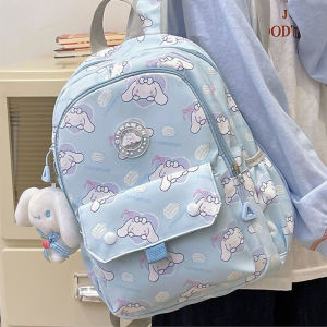 Cute Sanrio Cartoon Backpack for Girl Hellokitty Cinnamoroll Full Print Waterproof Bag Multi-Pocket Casual School Travel Daypack2026