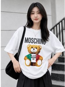 Áo thun Moschino Bear Cotton oversized rộng 100% cotton mềm mịn thoáng mát