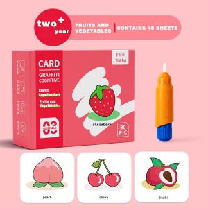 Graffiti cognitive cards animal early childhood education childrens literacy reading picture recognition enlightenment book infant baby educational toys