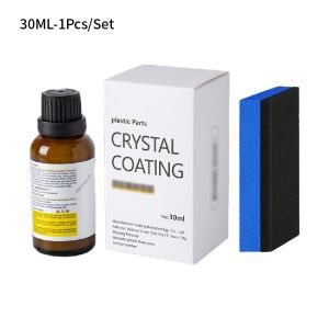30ml 1set Plastic Parts Coating Car Refresher Agent Maintenance +Sponge Plastic Parts Restore Agent