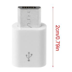 White Short USB 3.1 Type C Female Device to Micro USB Male Adapter Connector for Android etc