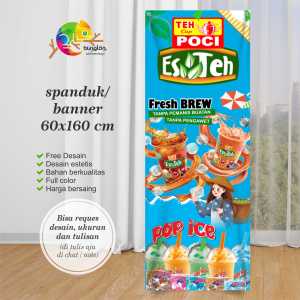 Cetak Spanduk Banner ES Teh Dan Pop Ice
