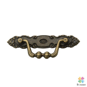 MD มือจับลิ้นชัก โลหะผสมสังกะสี สไตล์ยุโรปโบราณ สําหรับเฟอร์นิเจอร์ ติดตั้งโดยการเจาะสกรู drawer handle