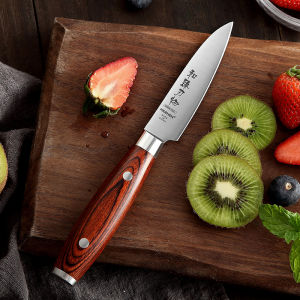 XINZUO HEZHEN B2 1.4116 German Steel Paring knife 3.5 / Vegetables knife / Fruits knife / Kitchenware / Kitchen utensils / Kitchen tools / High quality / Slicing knife / Meat knife / Wooden Handle / Pakka wood / Razor sharp