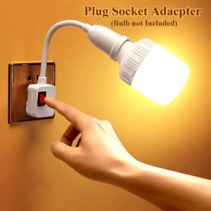 Plug in Flexible Wall Light Socket Adapter E27 Lamp Bulb Extension Holder