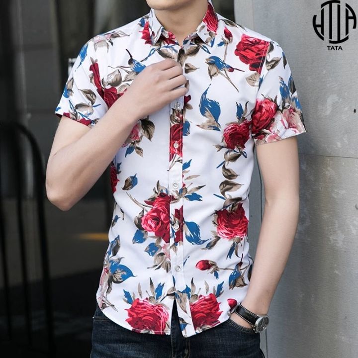 TATA FASHION NEW Party Gathering Fashion Versatile Polo Shirt Cotton