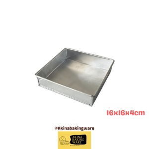 Loyang Kotak Tinggi 4cm Bahan Almunium 05mm Loyang Brownies Loyang Bolu Gulung Loyang Bolu