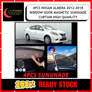 4PCS NISSAN ALMERA 2012-2018 WINDOW DOOR MAGNETIC SUNSHADE CURTAIN HIGH QUANLITY