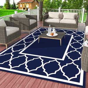 Durability Outdoor Rug Weatherproof and Sun Resistant Carpet Area Rug for Camping Deck Backyard Gardens Balconys