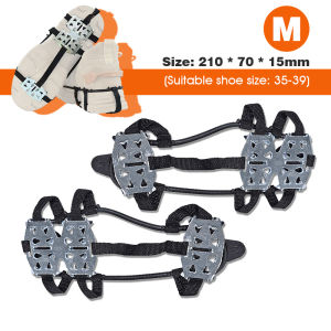 24 Teeth Ice Gripper - Anti Slip Ice Claw - Ice Gripper Spike Grips Cleats - Non Slip Shoe Cover - Outdoor Climbing Snow Over Shoes Covers - Hiking Climbing Shoe Spikes