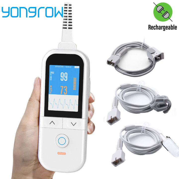 Yongrow Handheld Pulse Oximeter Portable Rechargeable Blood Oxygen Heart Rate Monitor For