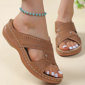 Mùa Hè Giày Dép Phụ Nữ Không Trượt Giày Cho Phụ Nữ Slide Phụ Nữ Giày Nêm Giày Phụ Nữ Cộng Với Kích Thước Giày Dép Nữ Dép