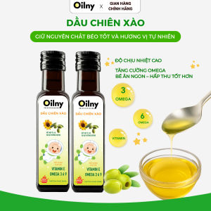 Dầu Chiên Xào Cho Bé Oilny 100ml - Dầu Ăn Dặm Cao Cấp Từ Olive & Hướng Dương - An Toàn Cho Bé