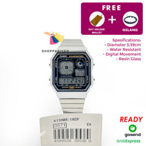 Casio Original A130WE-1ADF / A130WE-1A Jam Tangan Pria Digital Vintage Retro Bergaransi