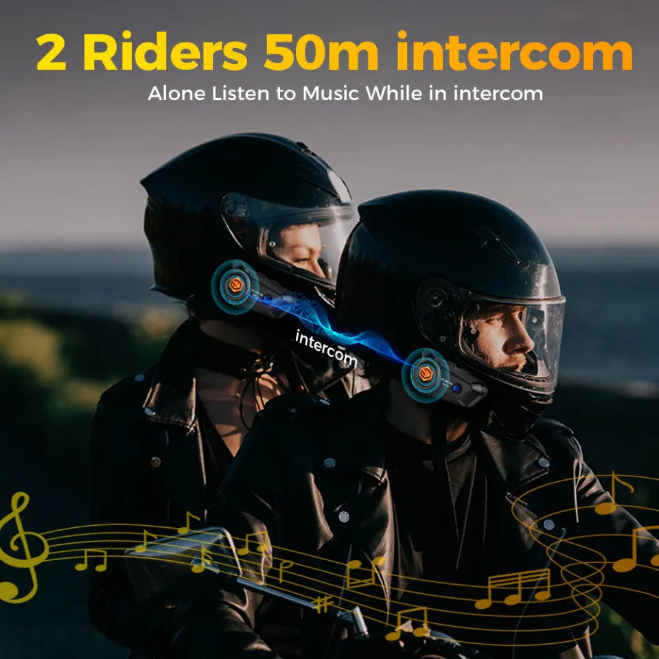 GEARELEC C2 motorcycle helmet headset Riders 50M Range Support Alone  Listen To Music While In Intercom