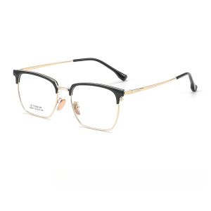 MAOLAZI Fashion Ultra Light Eyewear Retro Square Business Eyeglasses Comfortable Optical Prescription Glasses Frame Men 68807L