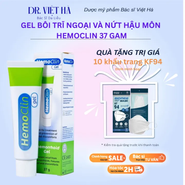 HEMOCLIN 37 gam - Gel giúp phòng ngừa bệnh Trĩ và nứt hậu môn